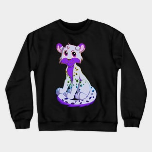 Snow leopard purple purple Crewneck Sweatshirt